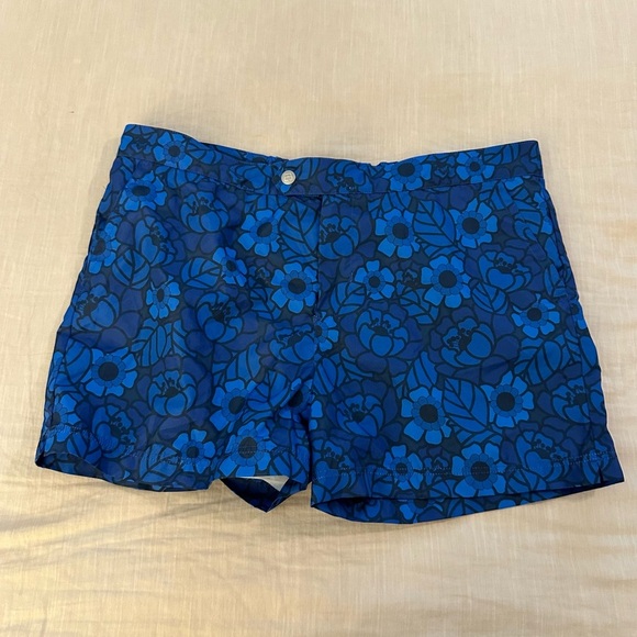 Robinson Les Bains Oxford Long Free Flowers Swim Trunks - Picture 1 of 4